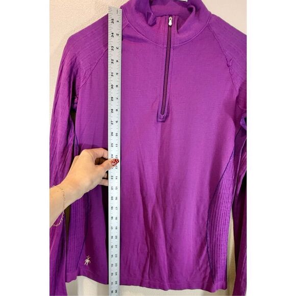 Smartwool Seamless PhD Run Zip Long Sleeve Workout Tee Top Women's Large - Picture 10 of 13